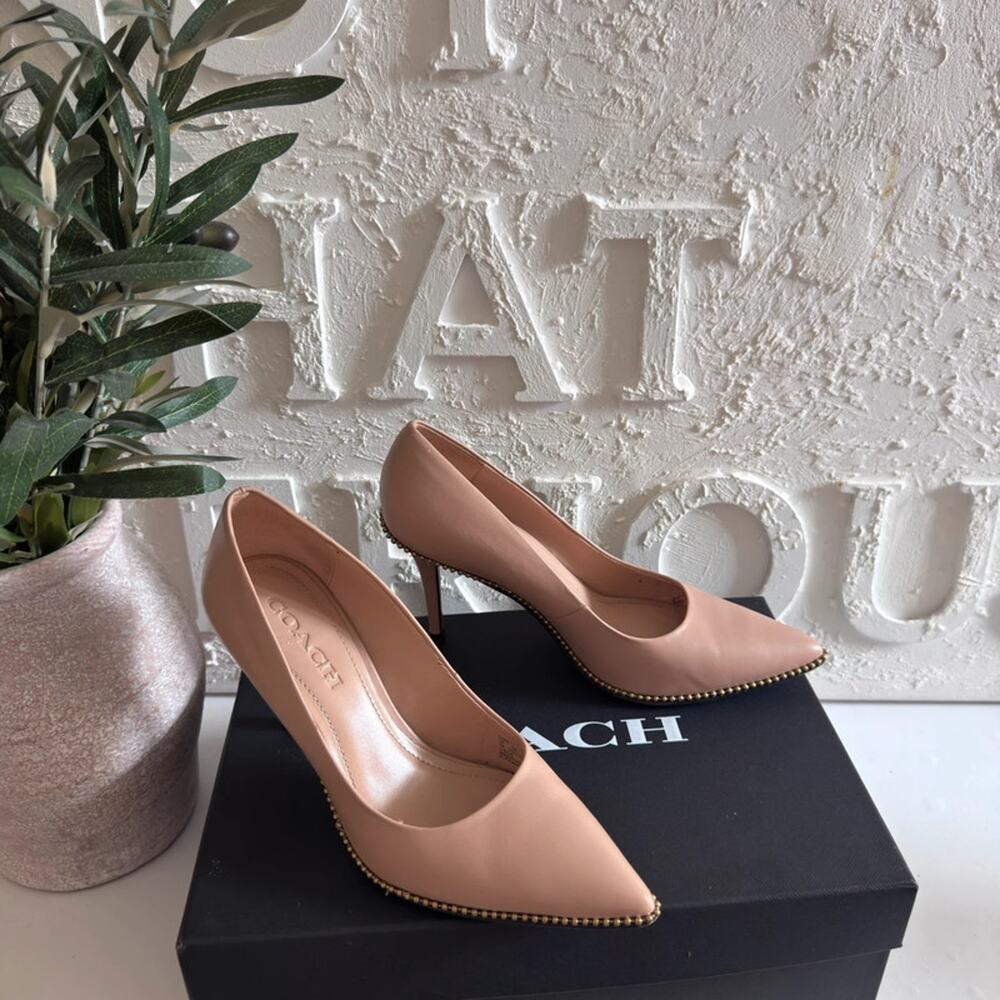 Coach Women's Waverly Leather Pump High Heel Shoes - Picture 10 of 15